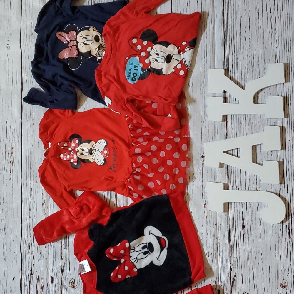 DISNEY MINNIE MOUSE GIRLS CLOTHES BUNDLE ❤️🖤